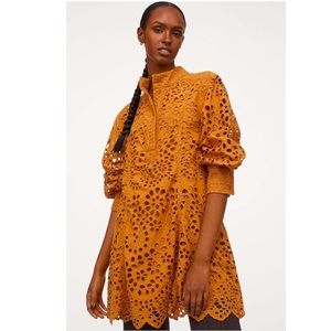 H&M Limited Edition Embroidered eyelet Mini Dress